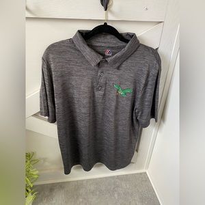Men’s Majestic gray Philly eagles polo! Size medium